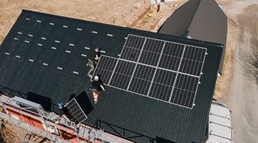 Solcellsanläggning i Hässelåkra